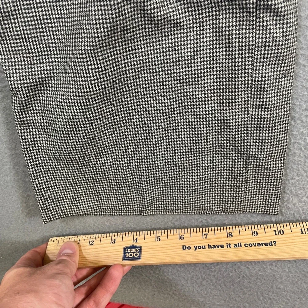 Barry I Bricken Wool Trousers Mens 36x30 Houndstooth Pleated Vintage USA